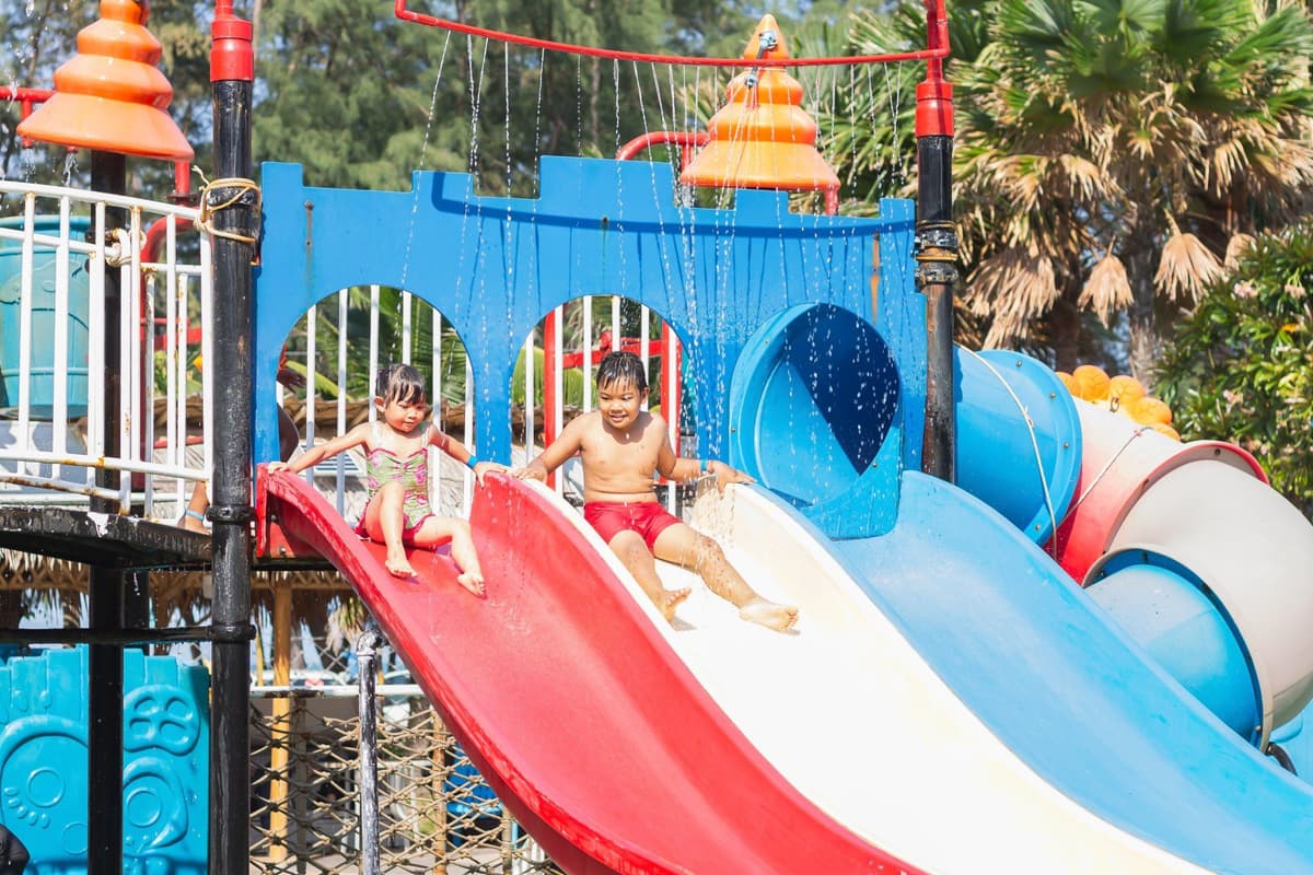 Kids playing in Waterbom Bali